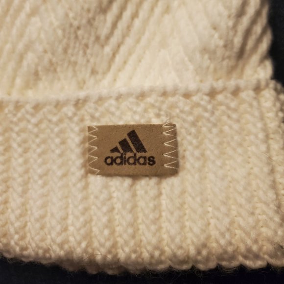 Adidas knit hat beanie cream nwot - Picture 2 of 3